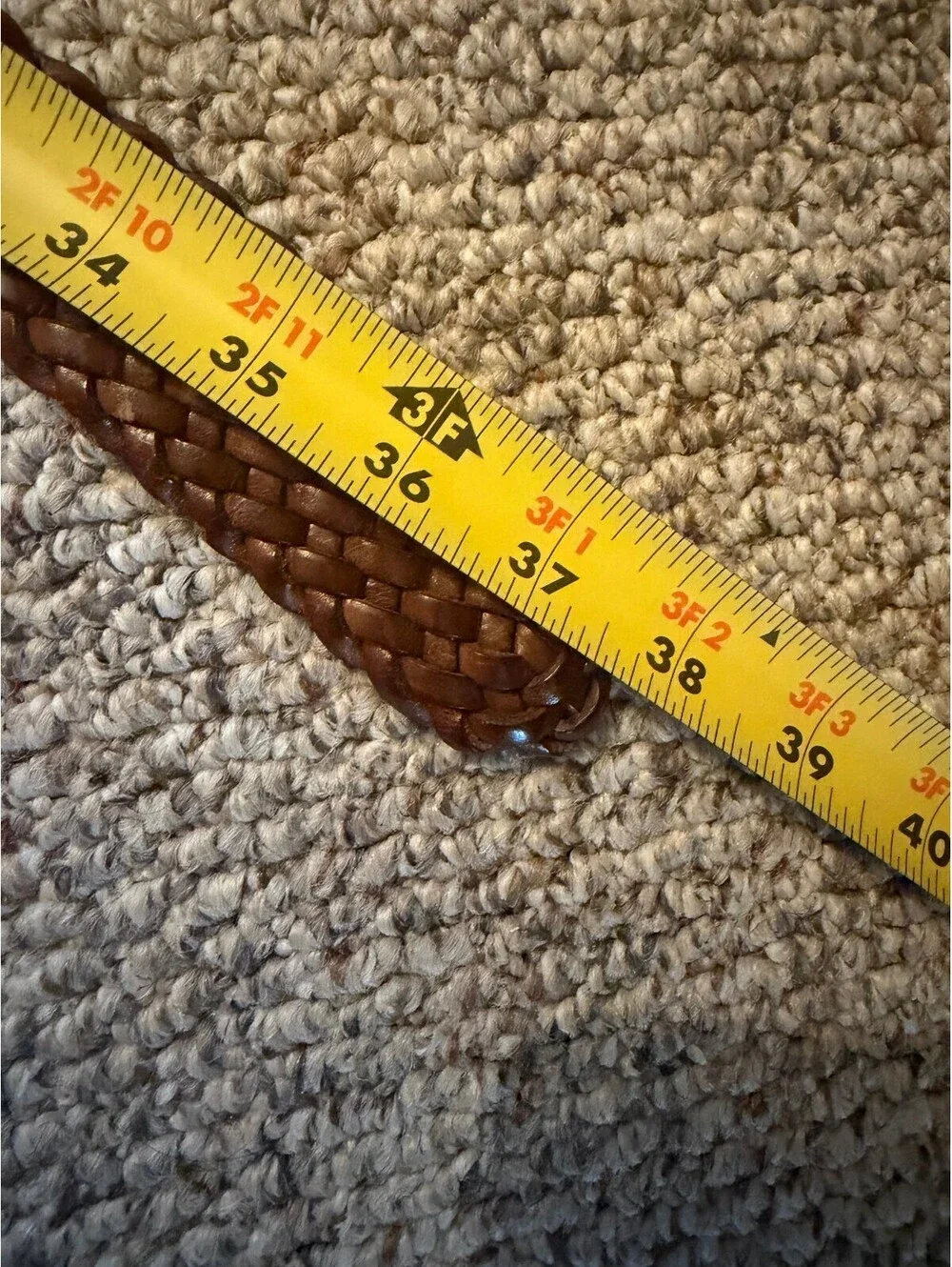 Coach British tan leather woven belt 3851 Large
